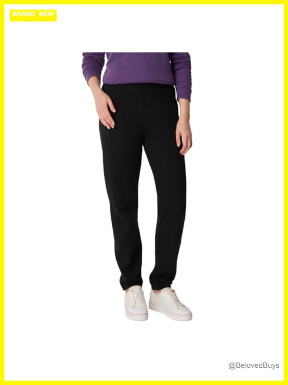 Hanes Fleece Joggers Sweatpants Pocketless Cinched Leg Relaxed Fit